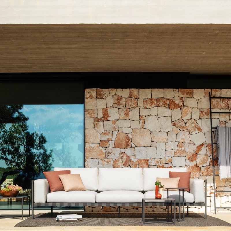 Tribù NATAL ALU SOFA 3Sitzer Sofa