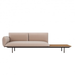 Schutzhülle für Senja 2-Sitzer Endelement mit Tischablage Standardtiefe